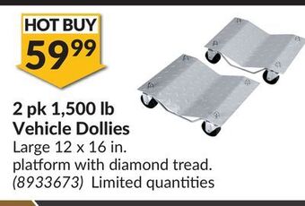 Princess Auto 2 pk 1, 500 lb vehicle dollies offer