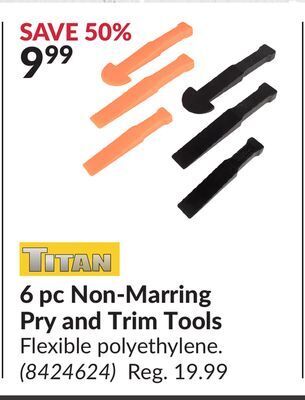 Princess Auto 6 pc non-marring pry and trim tools offer