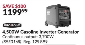 Princess Auto 4,500w gasoline inverter generator offer