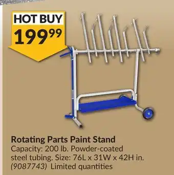 Princess Auto Rotating parts paint offer