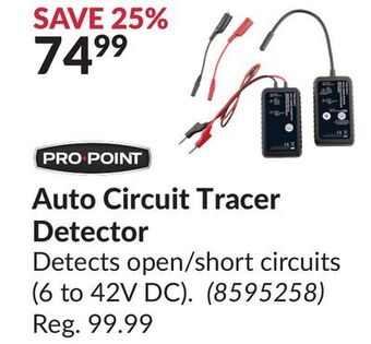 Princess Auto Auto circuit tracer detector offer