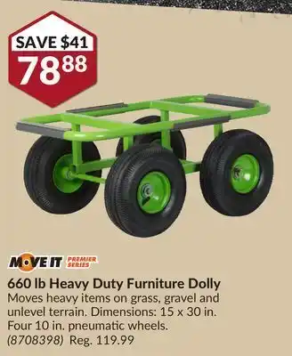 Princess Auto 660 lb heavy duty furniture offer
