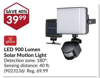 Princess Auto Led 900 lumen solar motion light detection offer