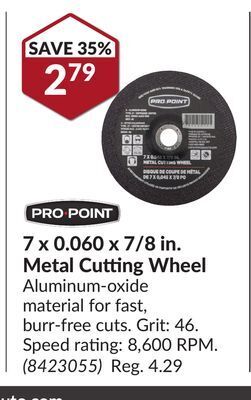 Princess Auto 7 x 0.060 x 7/8 in. metal cutting wheel offer