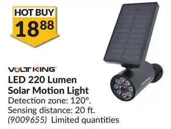 Princess Auto Led 220 lumen solar motion light offer