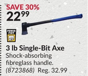 Princess Auto 3 lb single-bit axe offer