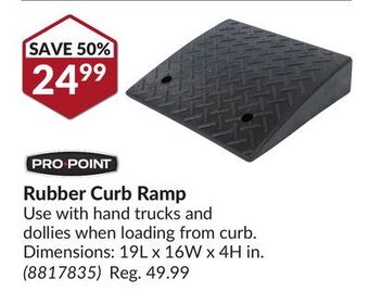 Princess Auto Rubber curb ramp offer