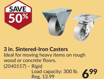 Princess Auto 3 in. sintered-iron casters offer