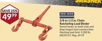 Princess Auto 3/8 to 1/2 in. chain ratcheting load binder offer