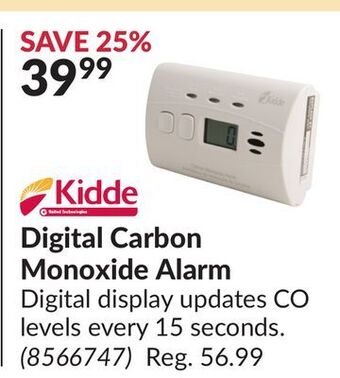 Princess Auto Digital carbon monoxide alarm offer
