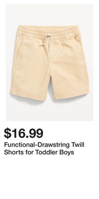 Old Navy Functional-drawstring twill shorts for toddler boys offer