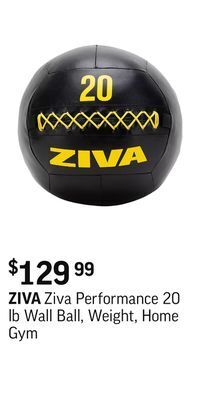 Sport Chek Ziva performance 20 lb wall ball, weight, home gym offer