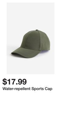 H&M Water-repellent sports cap offer