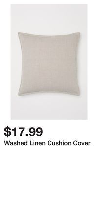 H&M Washed linen cushion cover offer