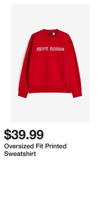 H&M Oversized fit printed sweatshirt offer