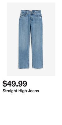 H&M Straight high jeans offer