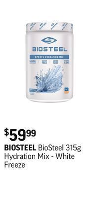 Sport Chek Biosteel 315g hydration mix - white freeze offer