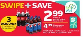 Rexall Coca-cola or pepsi regular or diet offer