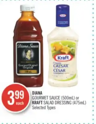 Shoppers Drug Mart Diana gourmet sauce (500ml) or kraft salad dressing (475ml) offer