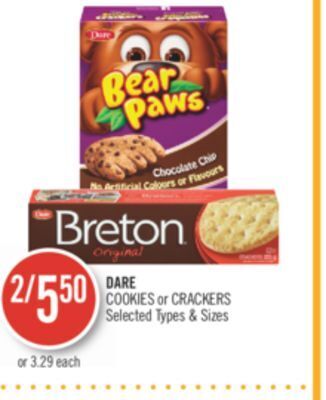 Shoppers Drug Mart Dare cookies or crackers offer