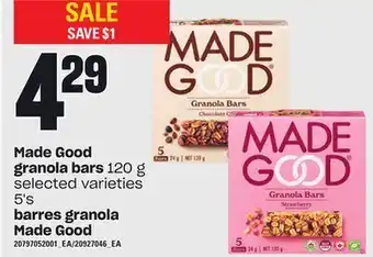 Independent City Market Barres granola made good, 120 g, 5's offer