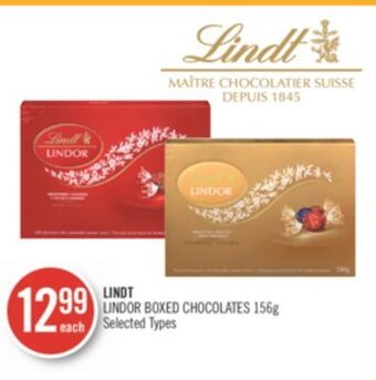 Shoppers Drug Mart Lindt lindor boxed chocolates 156g offer