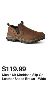 Mark's Men's mt maddsen slip on leather shoes brown - wide offer