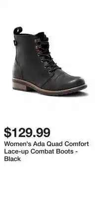 Mark's Women's ada quad comfort lace-up combat boots - black offer