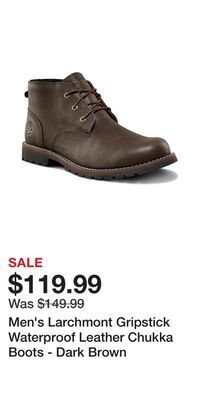 Mark's Men's larchmont gripstick waterproof leather chukka boots - dark brown offer