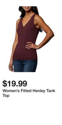 Mark's Women's fitted henley tank top offer
