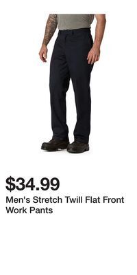 Mark's Men's stretch twill flat front work pants offer