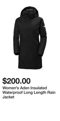 Mark's Women's aden insulated waterproof long length rain jacket offer