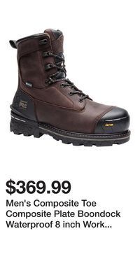 Mark's Men's composite toe composite plate boondock waterproof 8 inch work boots - brown offer
