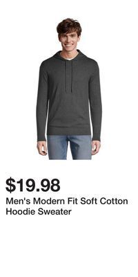 Mark's Men's modern fit soft cotton hoodie sweater offer