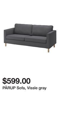 IKEA Pärup sofa, vissle gray offer