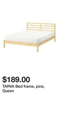 IKEA Tarva bed frame, pine, queen offer