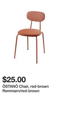 IKEA Östanö chair, red-brown remmarn/red-brown offer