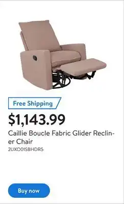 Walmart Caillie boucle fabric glider recliner chair offer