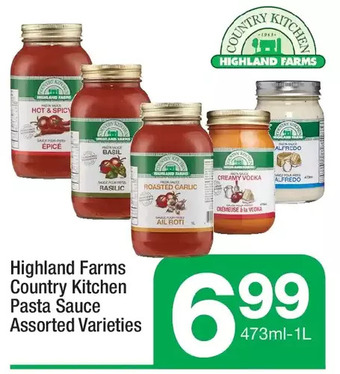 Highland Farms Highland farms country kitchen pasta sauce offer
