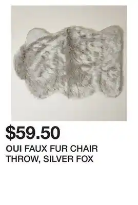 Chapters Indigo Faux fur chair throw, silver fox offer