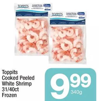 Highland Farms Toppits cooked peeled white shrimp offer