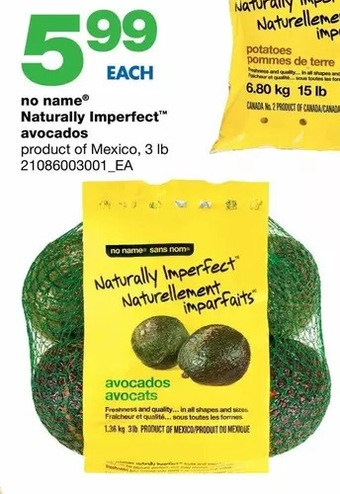 Wholesale Club No name naturally imperfect avocados offer