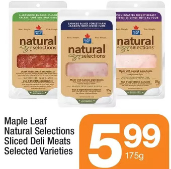 Highland Farms Maple leaf natural selections sliced deli meats offer