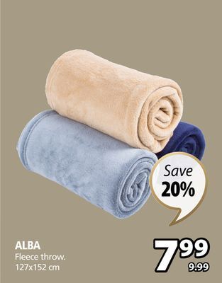 JYSK Alba fleece throw offer