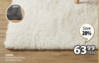 JYSK Sophie long hair faux fur rug offer
