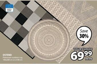 JYSK Ostend flatwoven outdoor rug offer