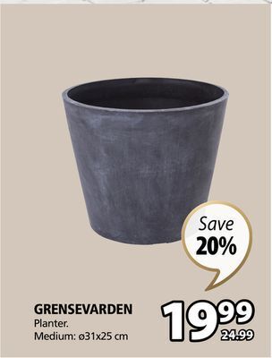 JYSK Grensevarden planter offer