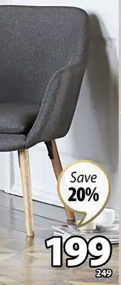 JYSK Udsbjerg mid-century style armchair with grey fabric offer