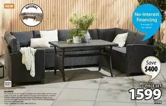 JYSK Ullehuse the ullehuse xl set includes a 9-seater sofa and a table offer