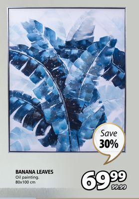 JYSK Banana leaves oil painting offer